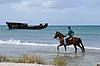 Horseback Rider at Malmok Beach