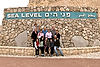 Family at Sea Level on Route 1 to Dead Sea