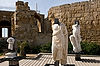 Statues outside Roman Amphitheater in Caesarea