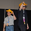 Gary & Steve With New Cheese Hats