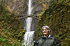 Ellen at Multnomah Falls