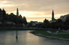 Salzach River at Sunset from Staatsbrucke (State Bridge)