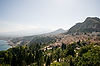Mt. Etna from Teatro Greco (Greek Theater)