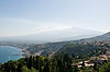 Mt. Etna from Teatro Greco (Greek Theater)