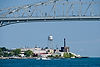 Fort Gratiot Lightouse & Blue Water Bridge from Lightship Huron