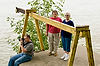 John, Ellen & Mom at Pointe Aux Barques Lighthouse