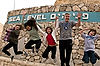 Family at Sea Level on Route 1 to Dead Sea