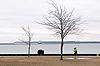Milwaukee Breakwater Light from McKinley Park