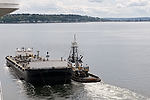 Fuel Barge Leaving