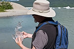 Guide Jim with Glacier Ice