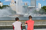 People at Point State Park Fountain