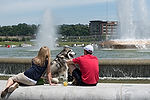 People at Point State Park Fountain